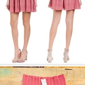 Pink Plaid Women's Skirt